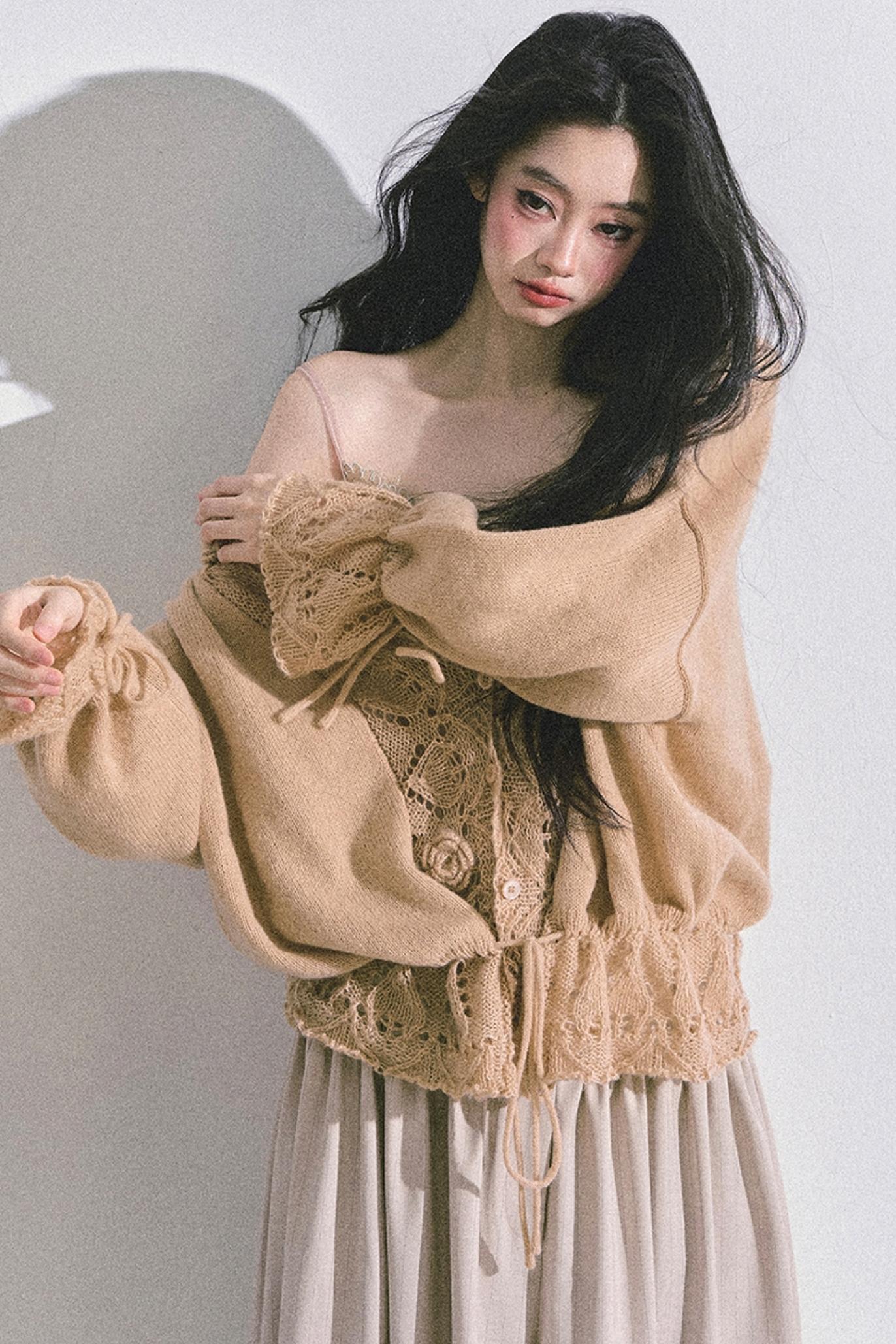 Korean Knit Cardigan & Top Set-Up