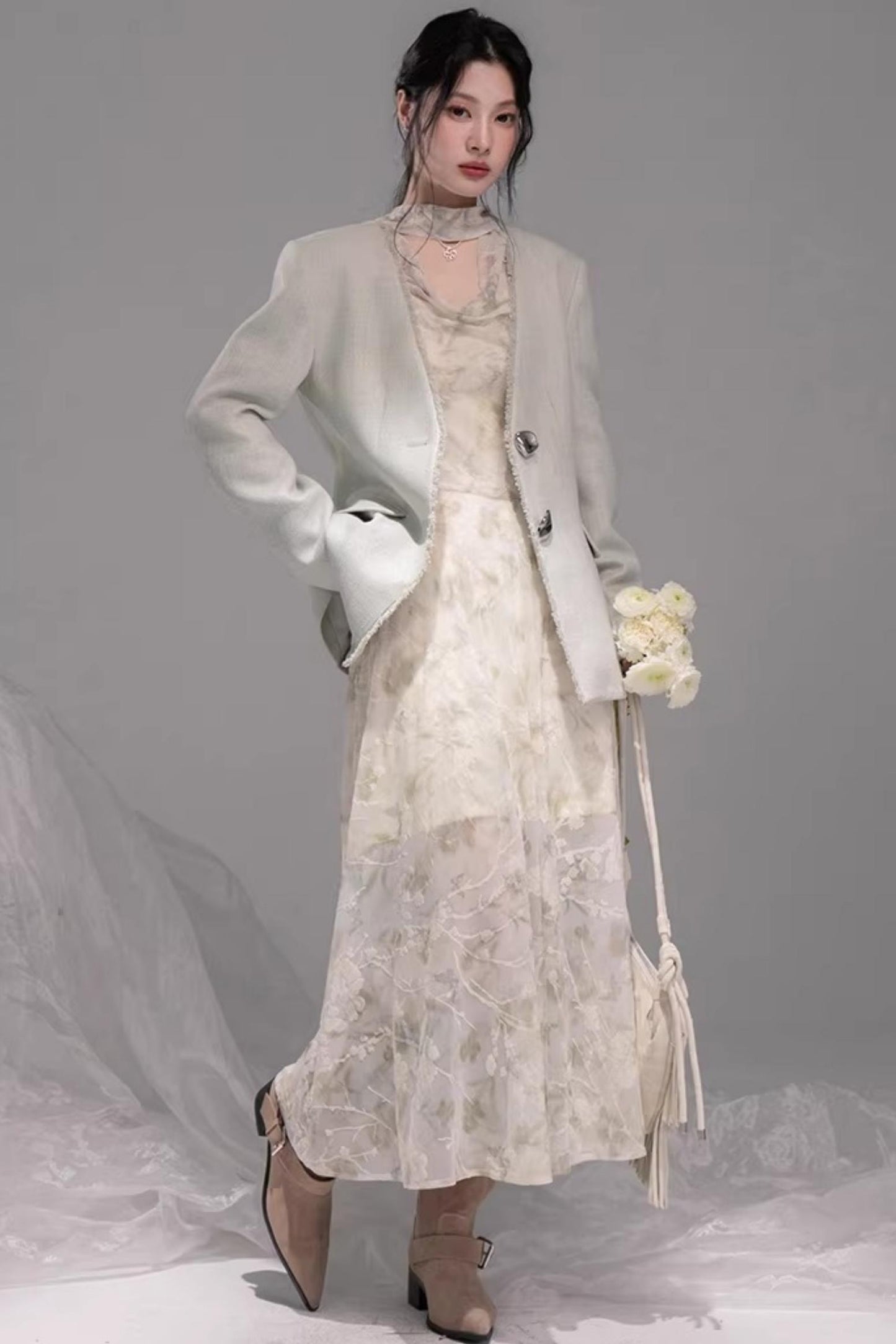 Teal Green Hemp Blazer