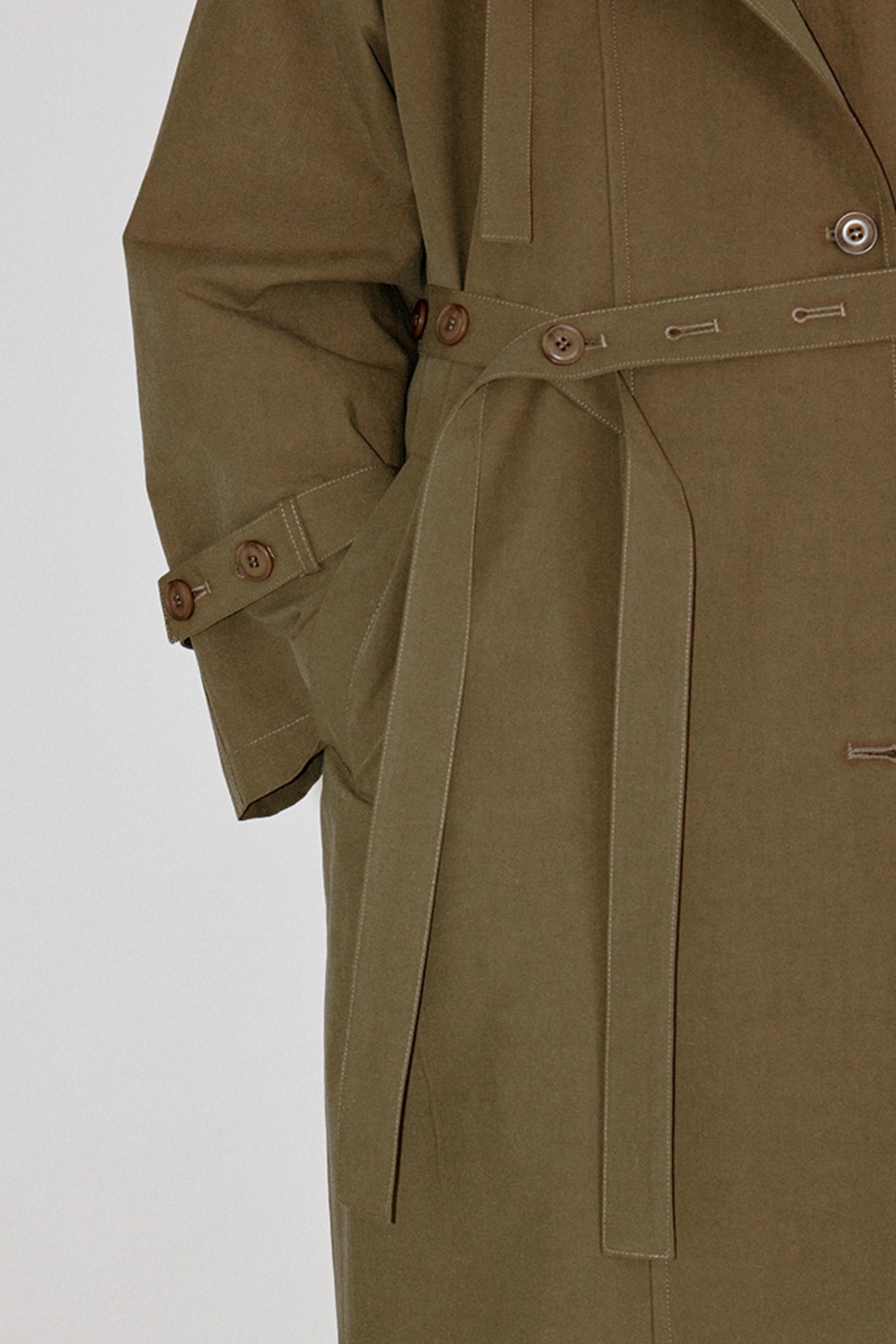 Silhouette Double-Breasted Trench Coat