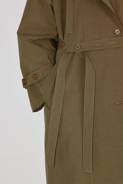 Silhouette Double-Breasted Trench Coat