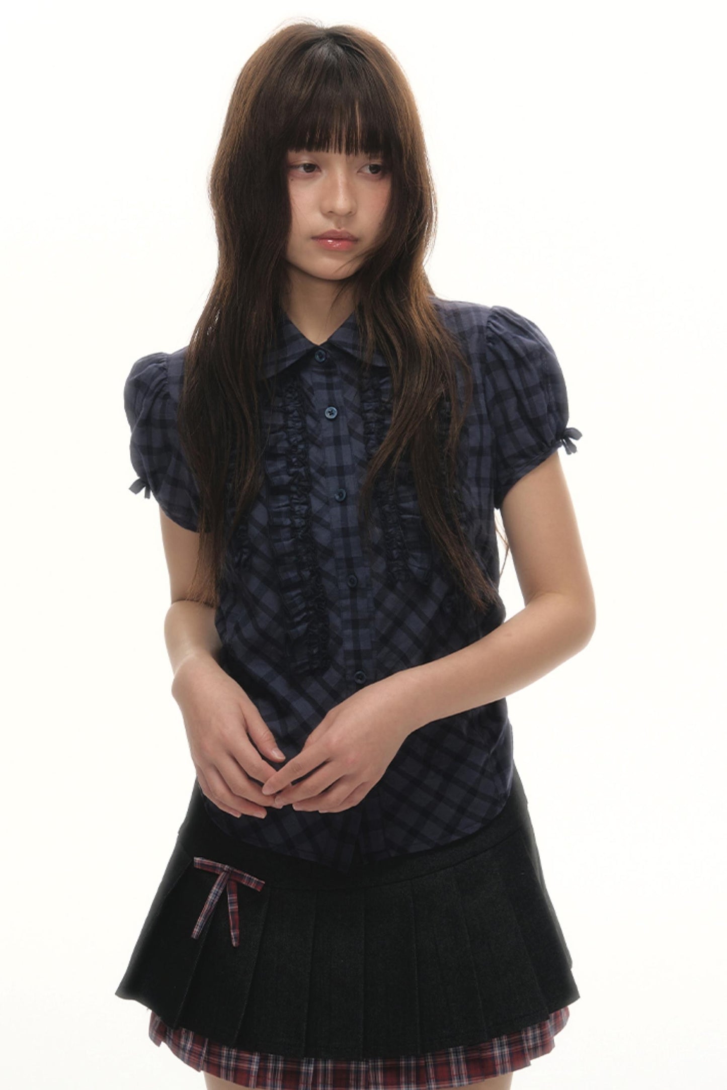 Plaid Lace Summer Shirt