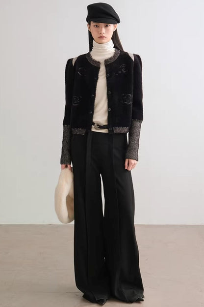 Scattered Roses Jacquard Cardigan