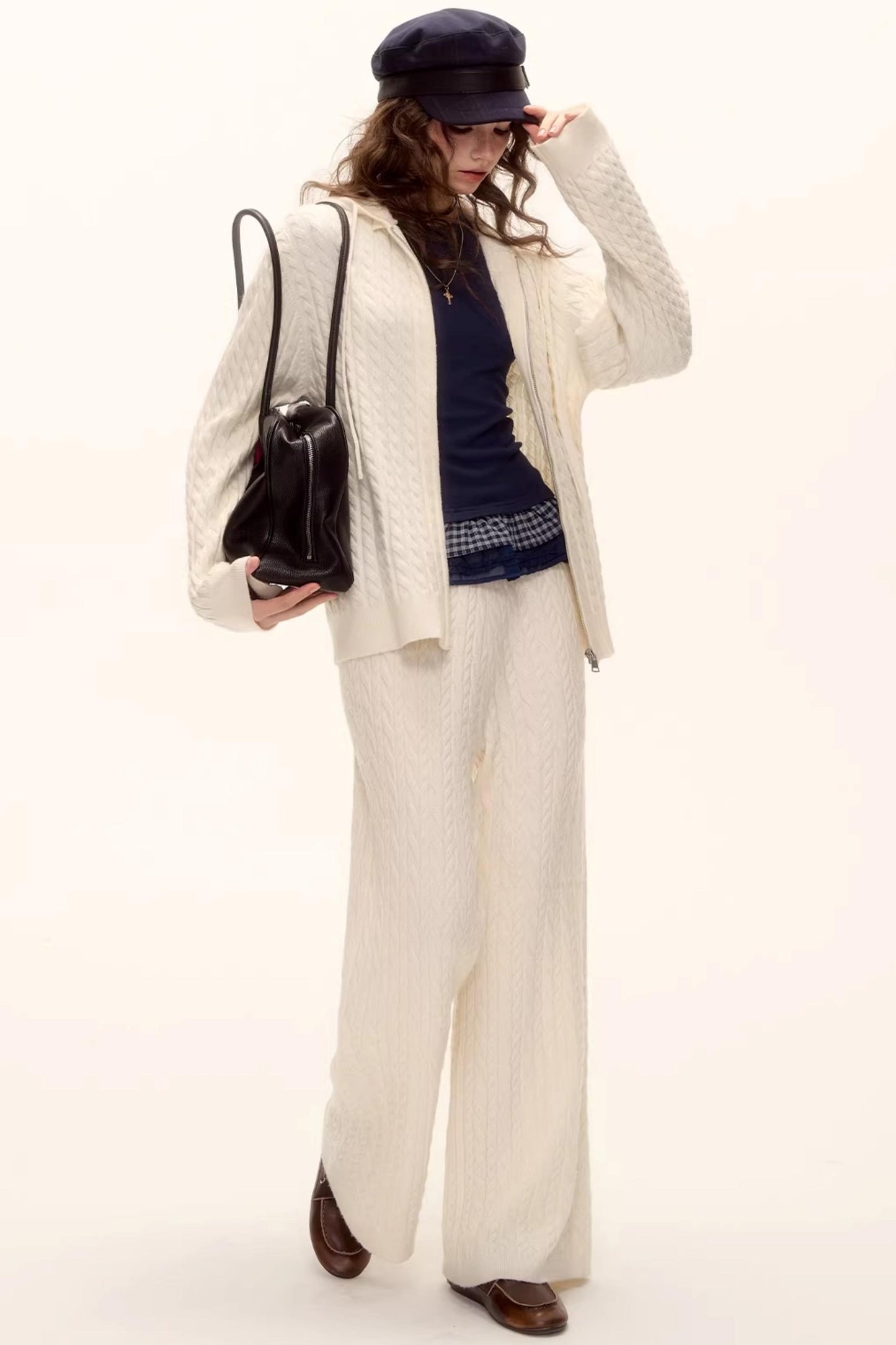 Knitted Jacket Pants Set-Up