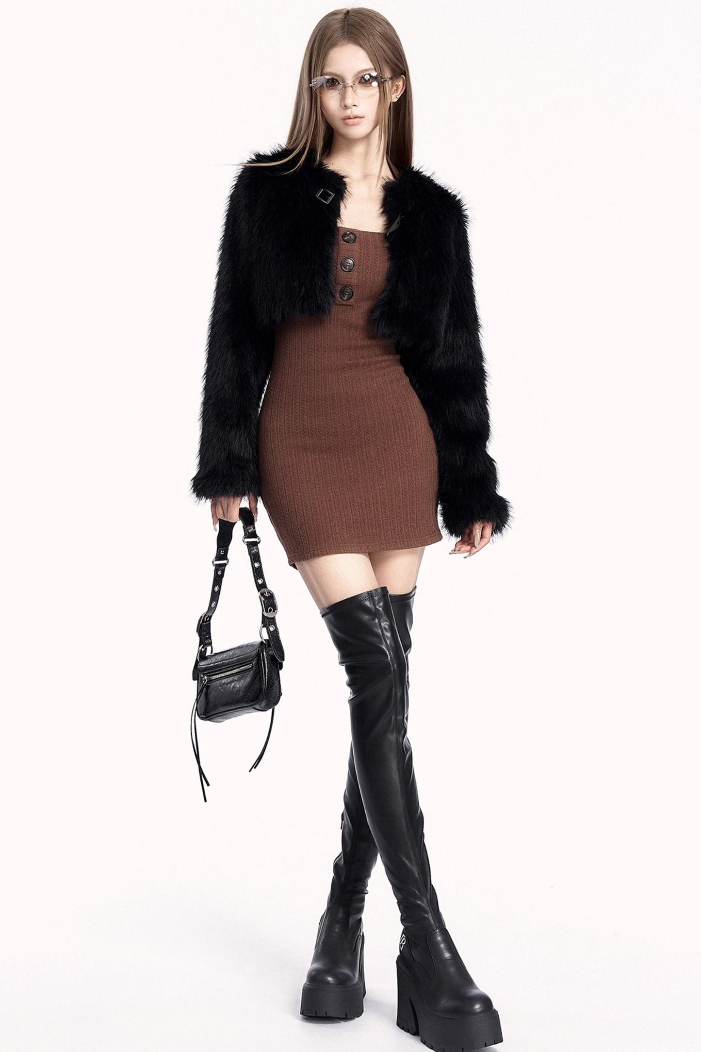 Retro Knit Bodycon Dress