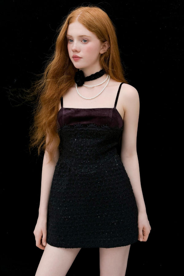 프랑스 저녁 세퀸 드레스 