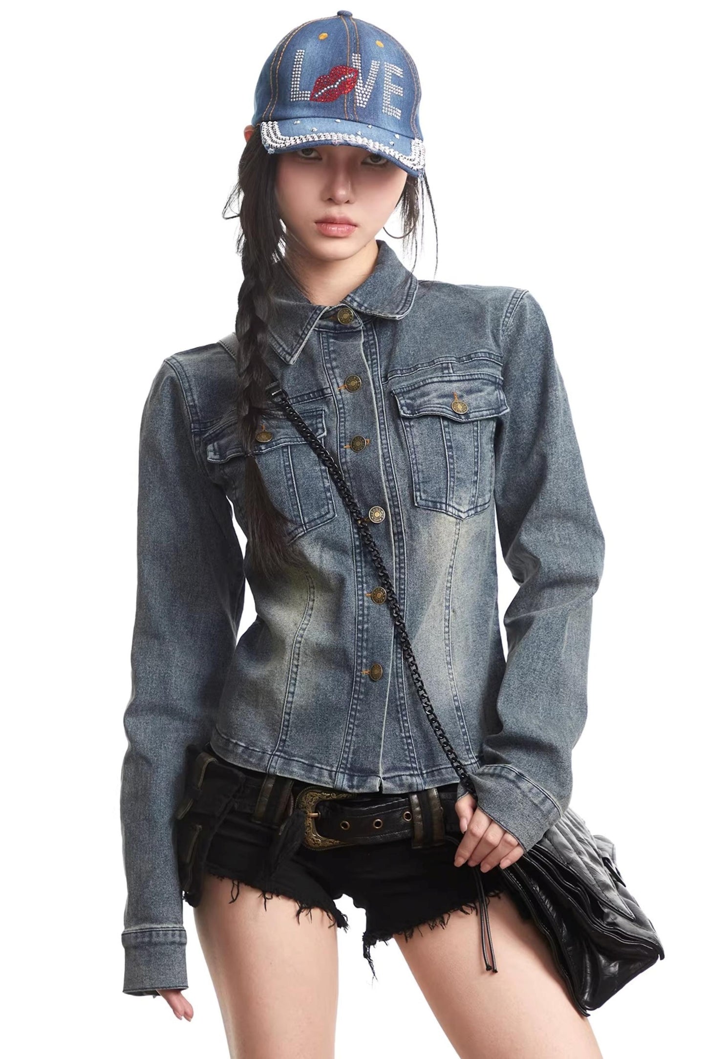 Retro Casual Short Denim Jacket Top