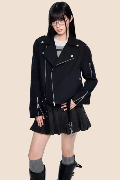 Deconstructed Zipper Retro Jacket