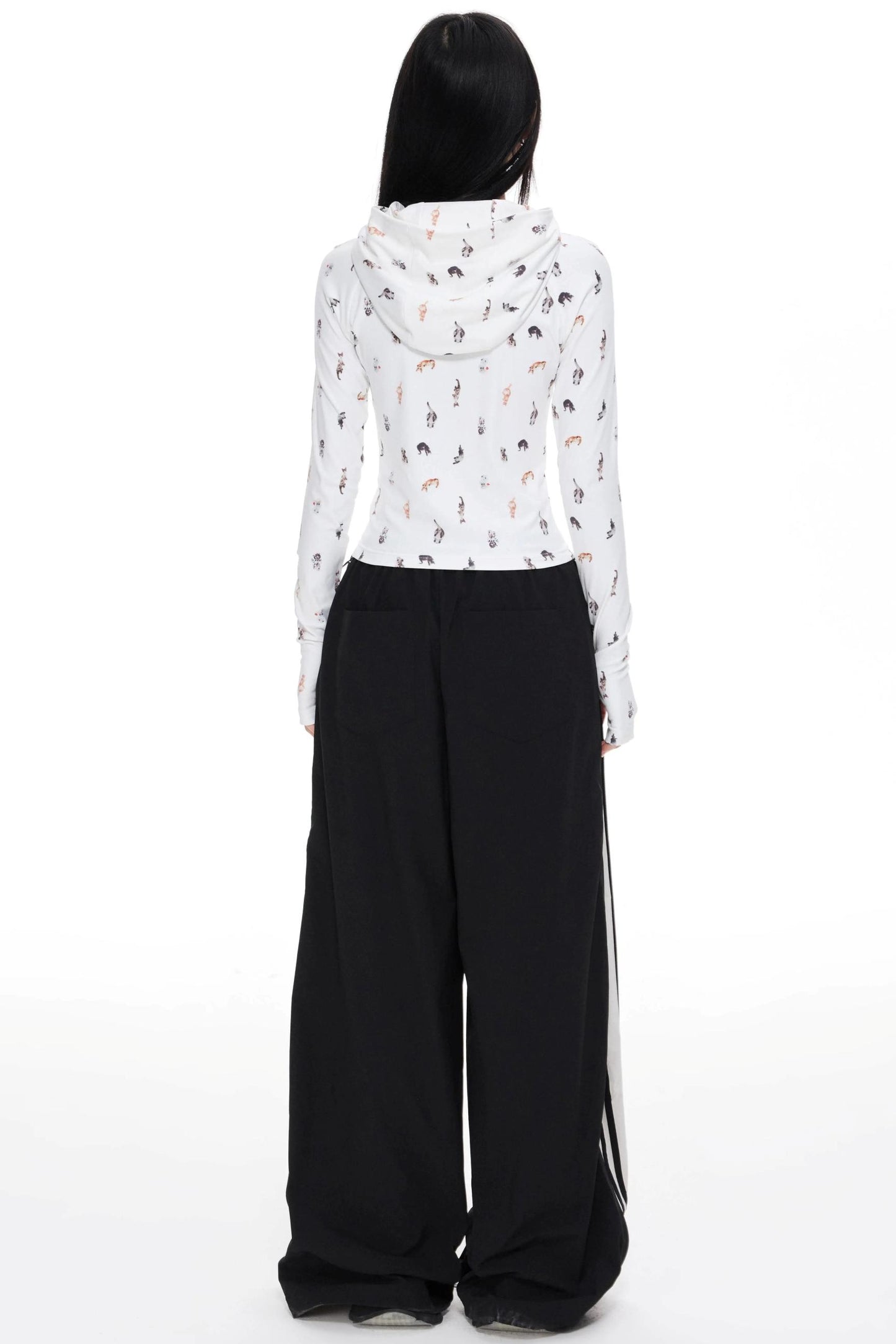 Striped Wide-leg Pants