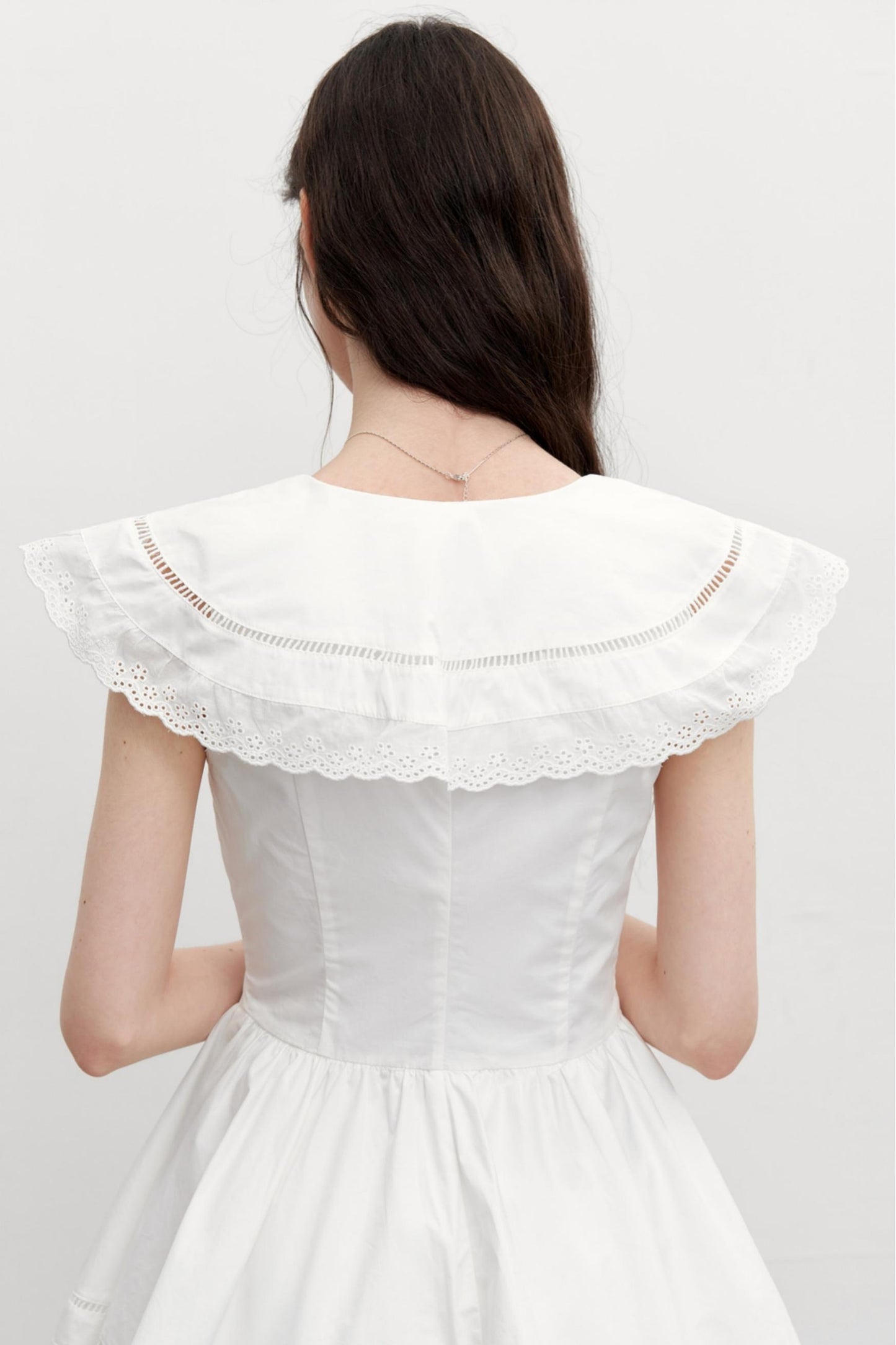 Vintage Lace Neck Dress