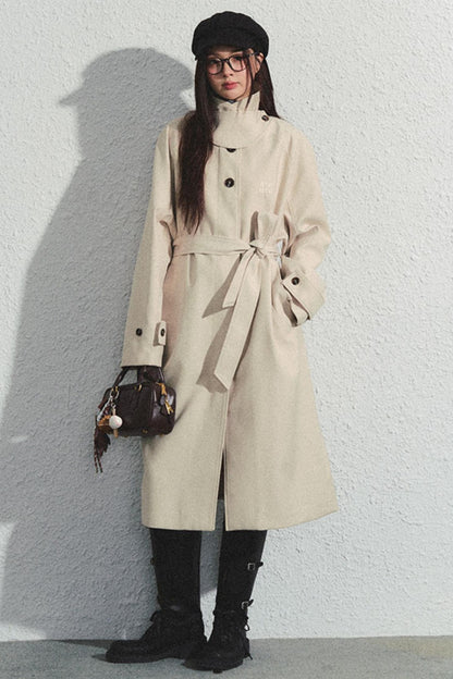 Chic Solid Color Trench Coat