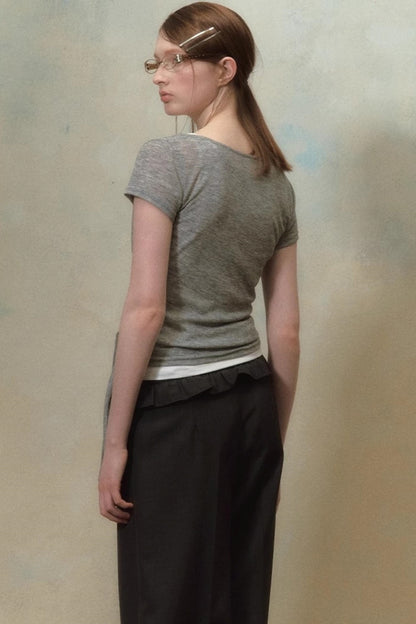 Summer Ruffle Wide Leg Pants