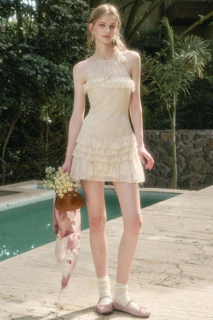 Wave Lace Mini Dress