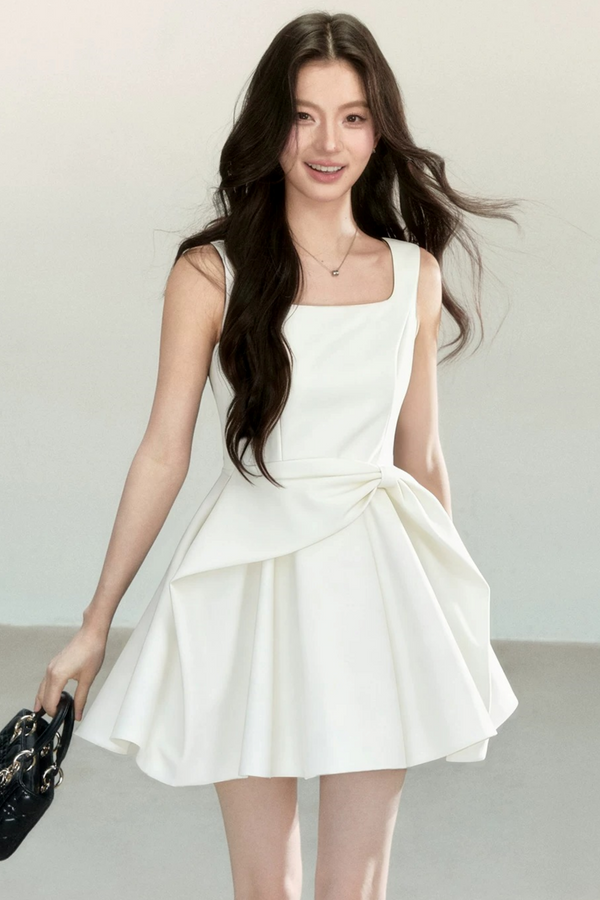Black Bow Suspender Dress