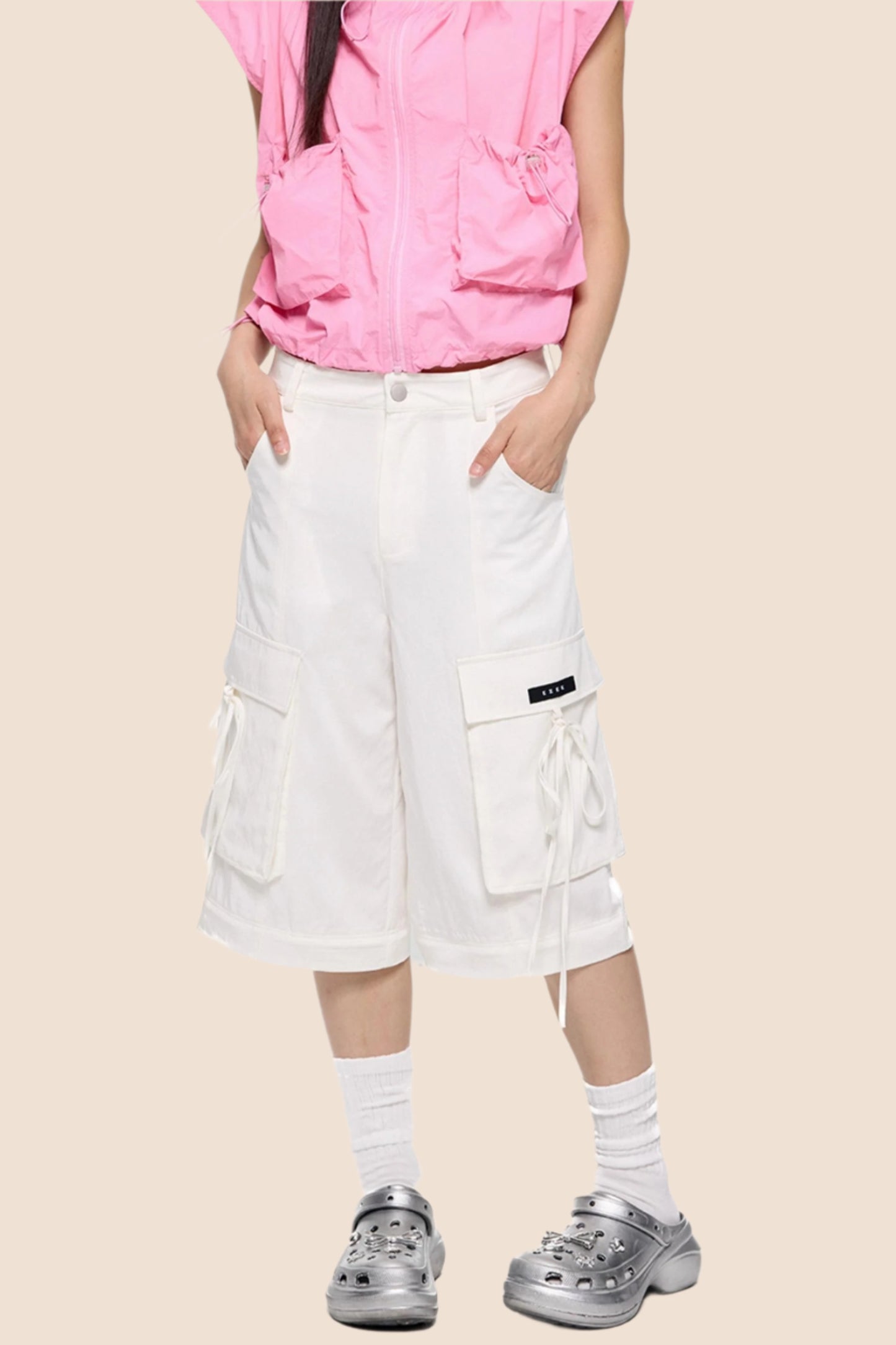 Removable Wide-Leg Slacks