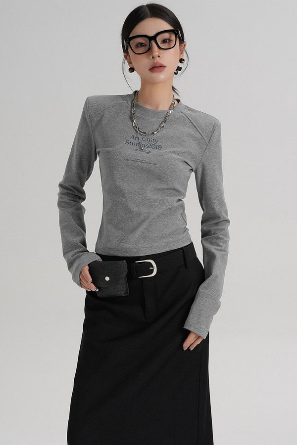 Letter Crew Neck T-Shirt