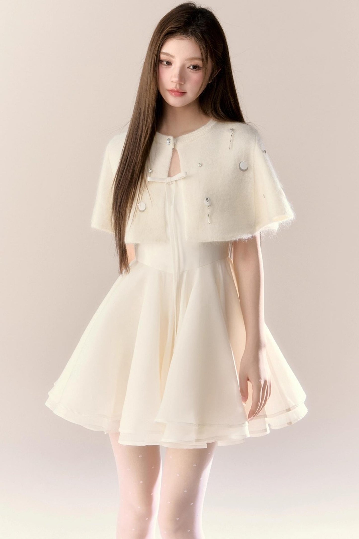 Blue Puff Dress Set-Up