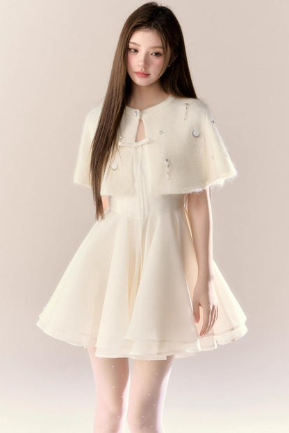 Blue Puff Dress Set-Up