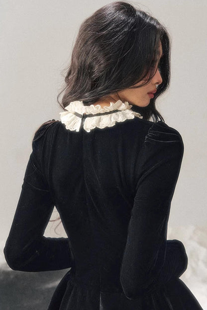 Ruffled Lace Winter Dress