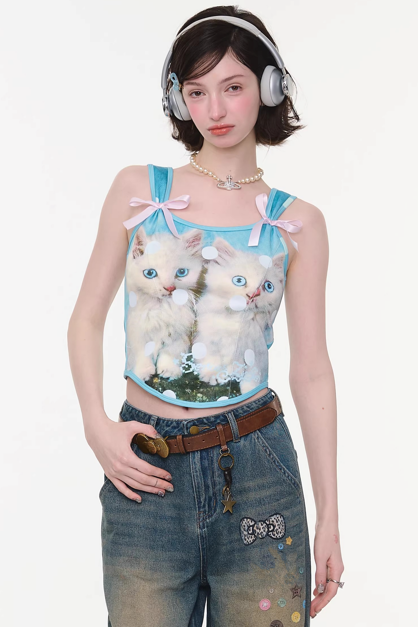 Soft Candy Polka Dot Top