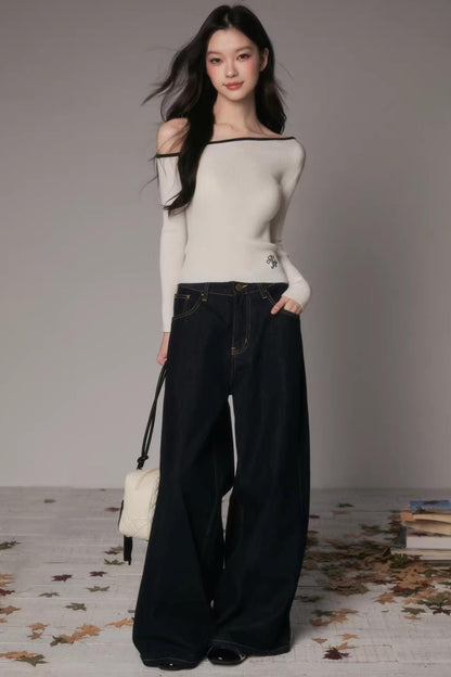 Off-Shoulder Knitted Top