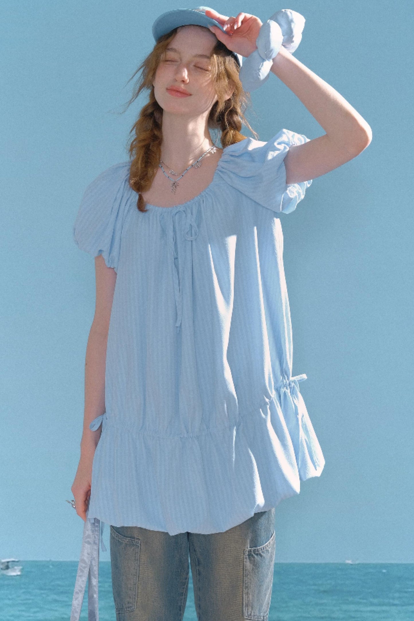 Summer Chic Bubble Sleeve Dress