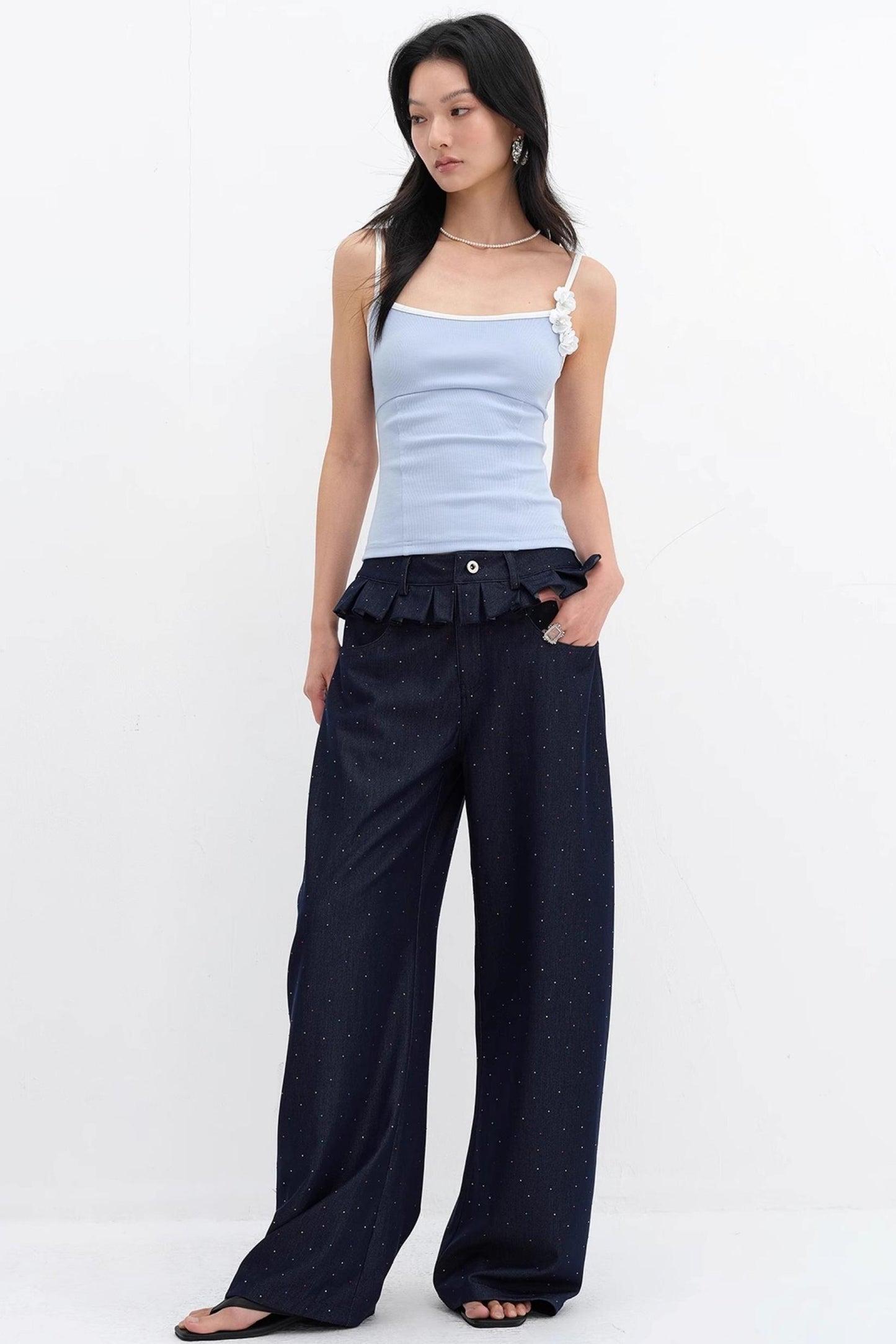 Sequin Wrap Camisole