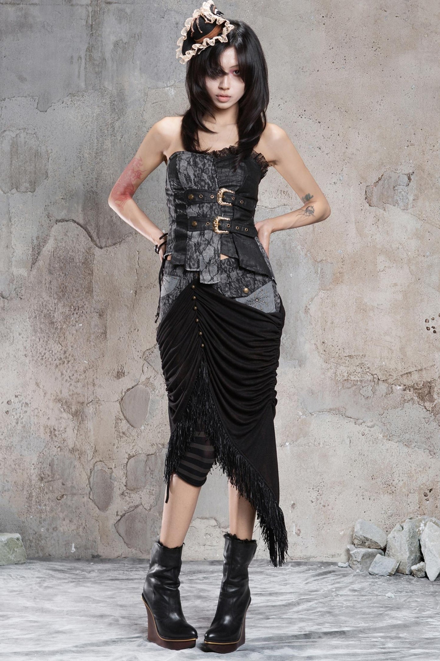 Retro Industrial Bandeau Top