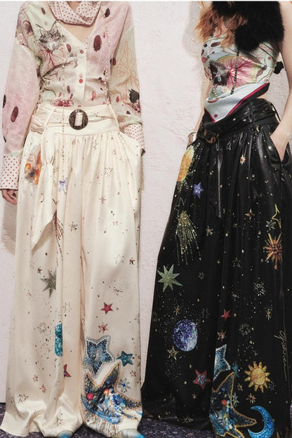 Watercolor Begonia Satin Scarf