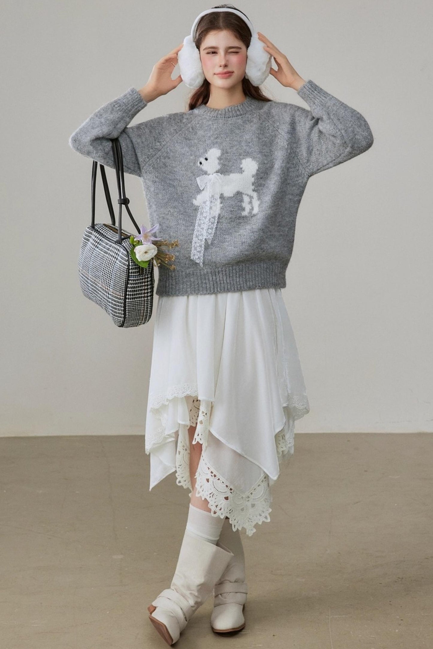 Winter White A-Line Skirt