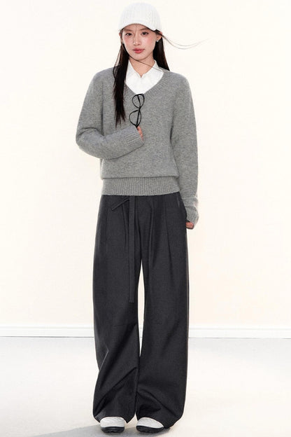 Soft Knit V-Neck Sweater