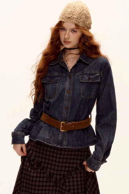 Vintage Washed Denim Top