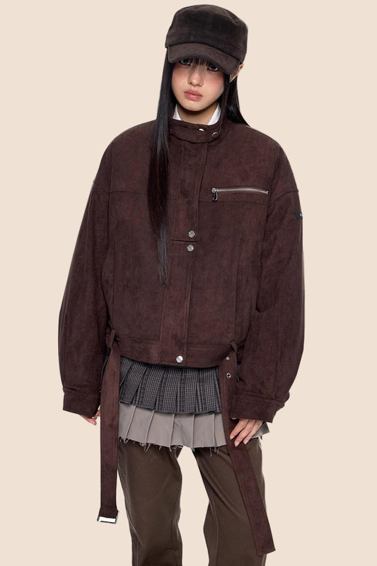 Brown Cropped Jacket