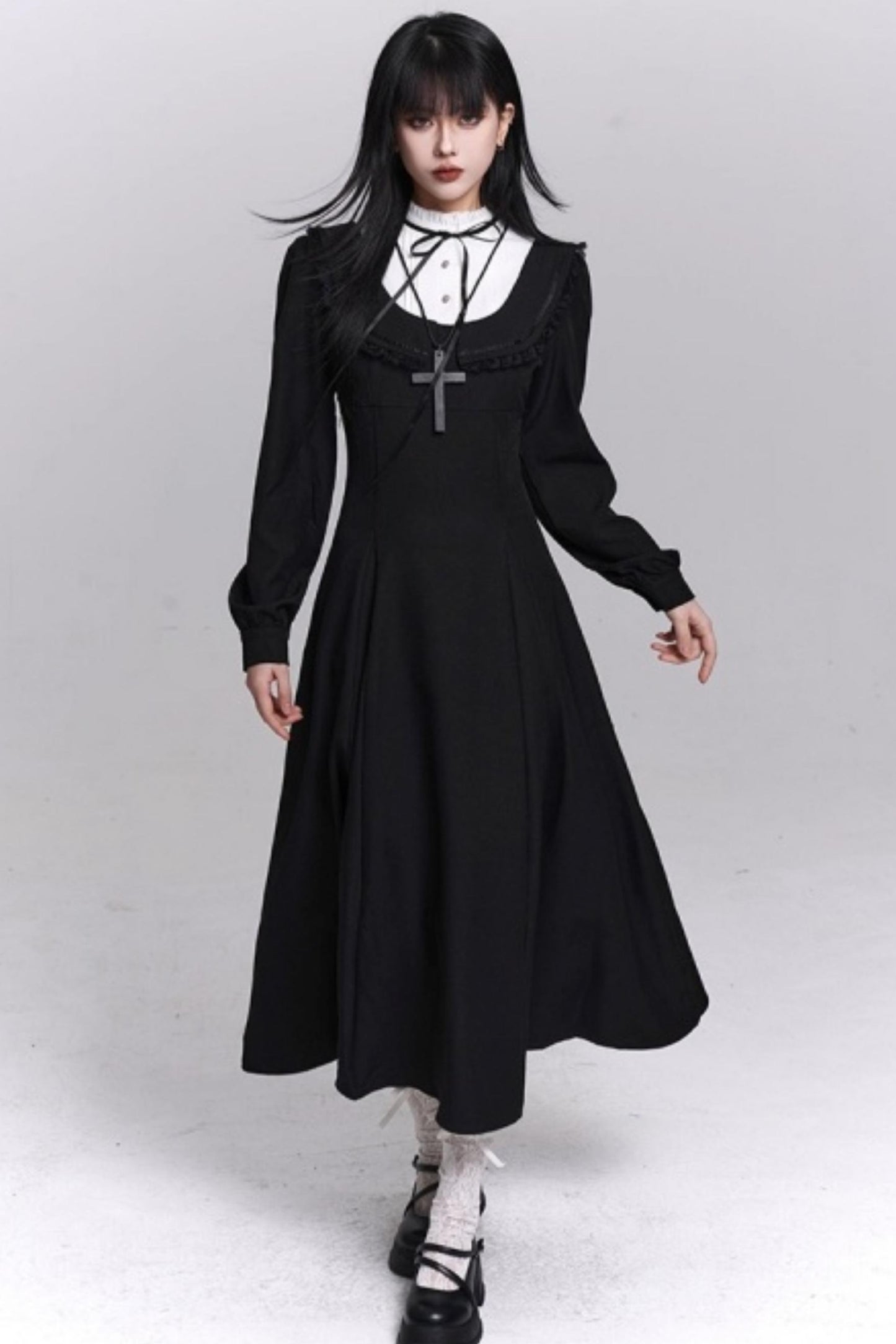 Gothic Black Long Dress