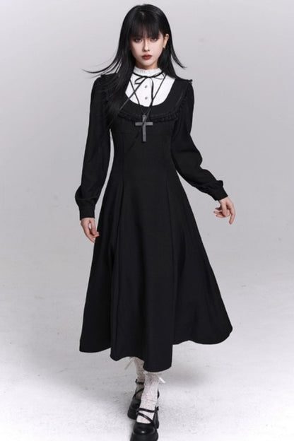Gothic Black Long Dress