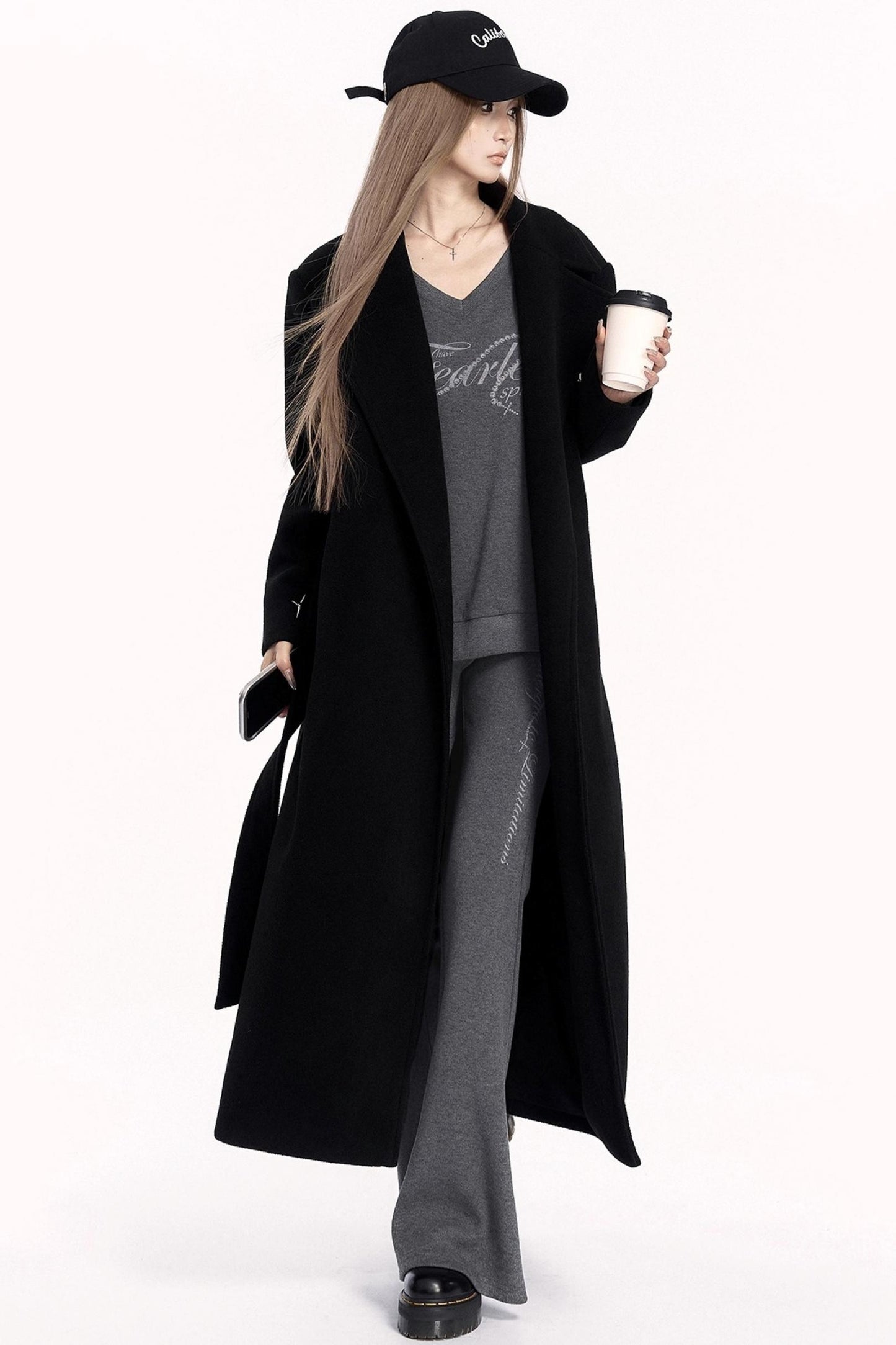 Sporty V-Neck Sweatshirt Set-Up