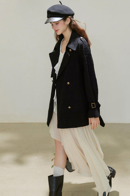 Autumn Double-Breasted Midi Coat