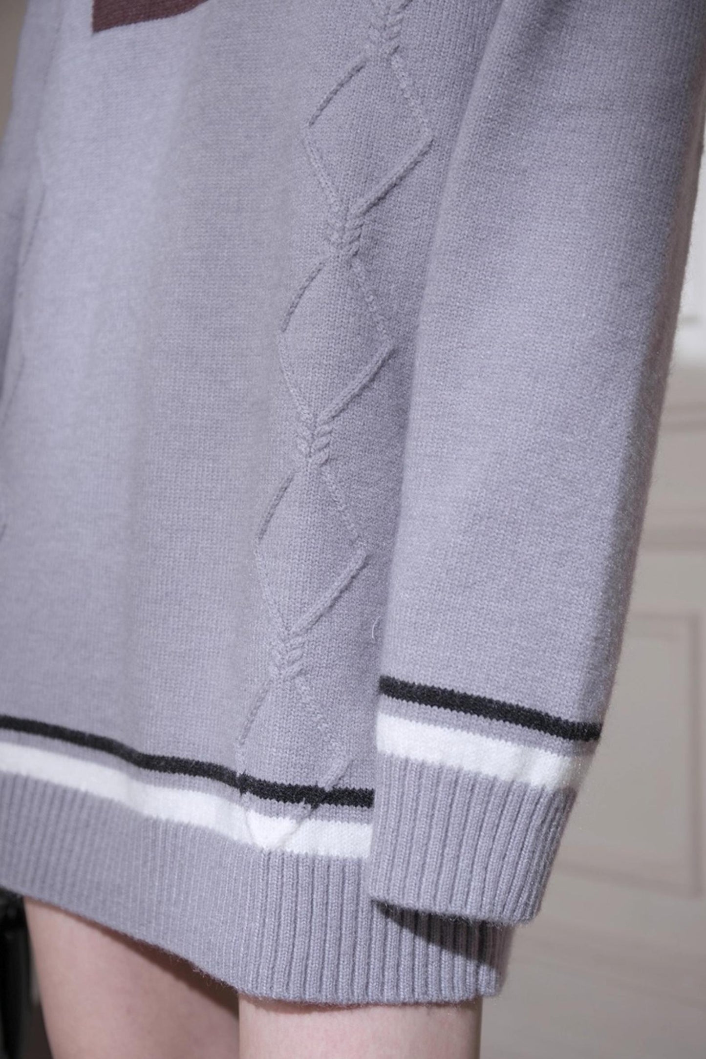 Lazy Fluff Striped Woolen Dress