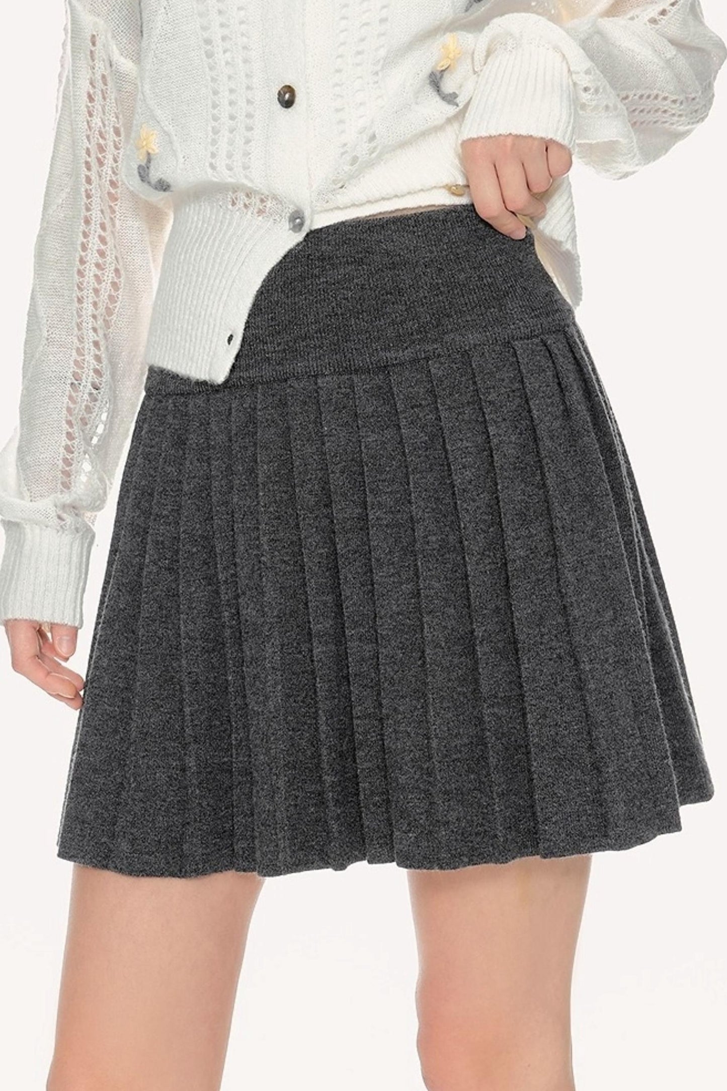 Fall Knitted Skirt Top Set-Up
