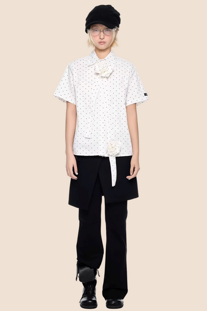 French Design Polka Dot Blouse