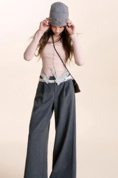 Romantic Lace Woolen Pants
