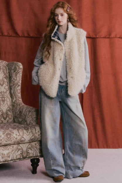 Vintage Distressed Denim Pants