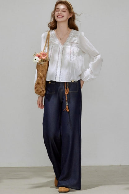 Autumn High Waist Denim Pants