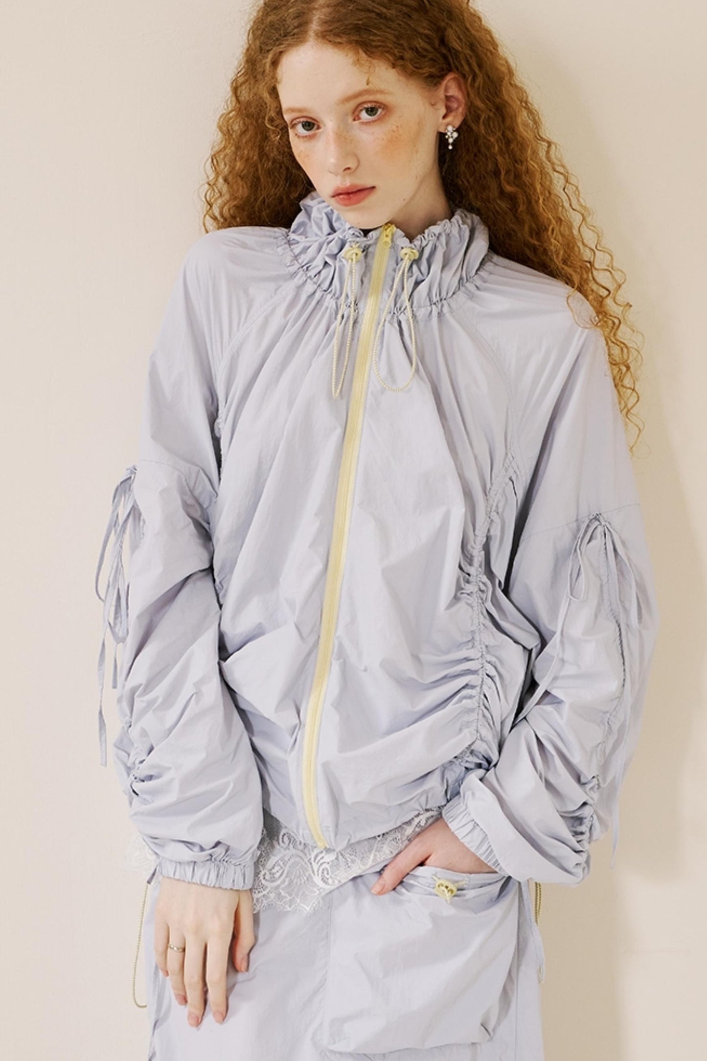 Versatile Color-Block Jacket Skirt Set-Up