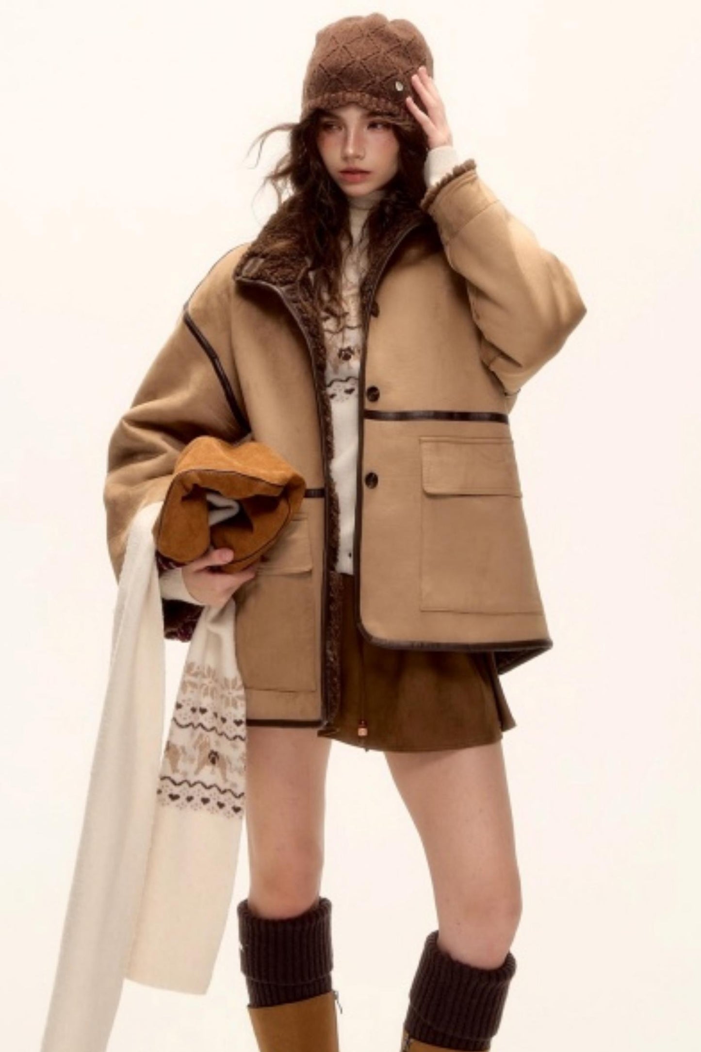 Reversible Suede Lambswool Jacket