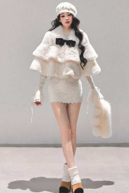 French Winter Cape Coat