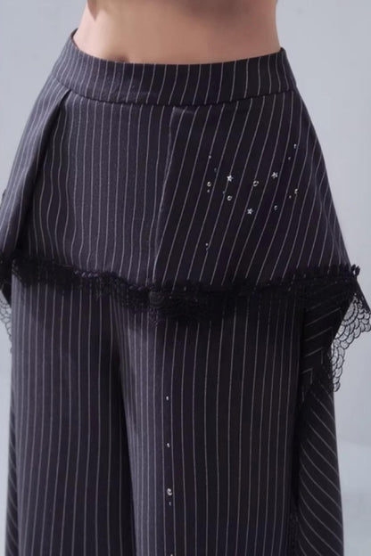 Echo Striped Lace Pants