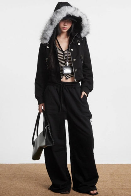 Retro Light Green Hooded Jacket