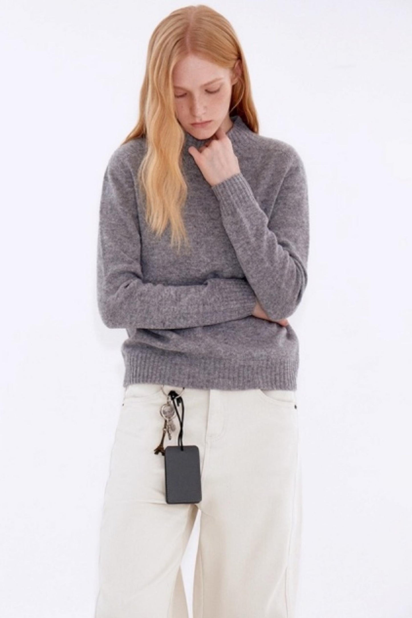 Sheep Wool Half-High Collar Sweater