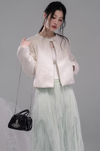 Green Wave Cloud Skirt