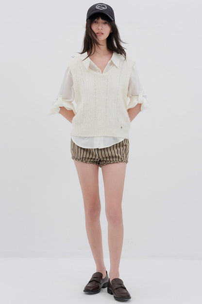 Luxury U-Neck Wool Top